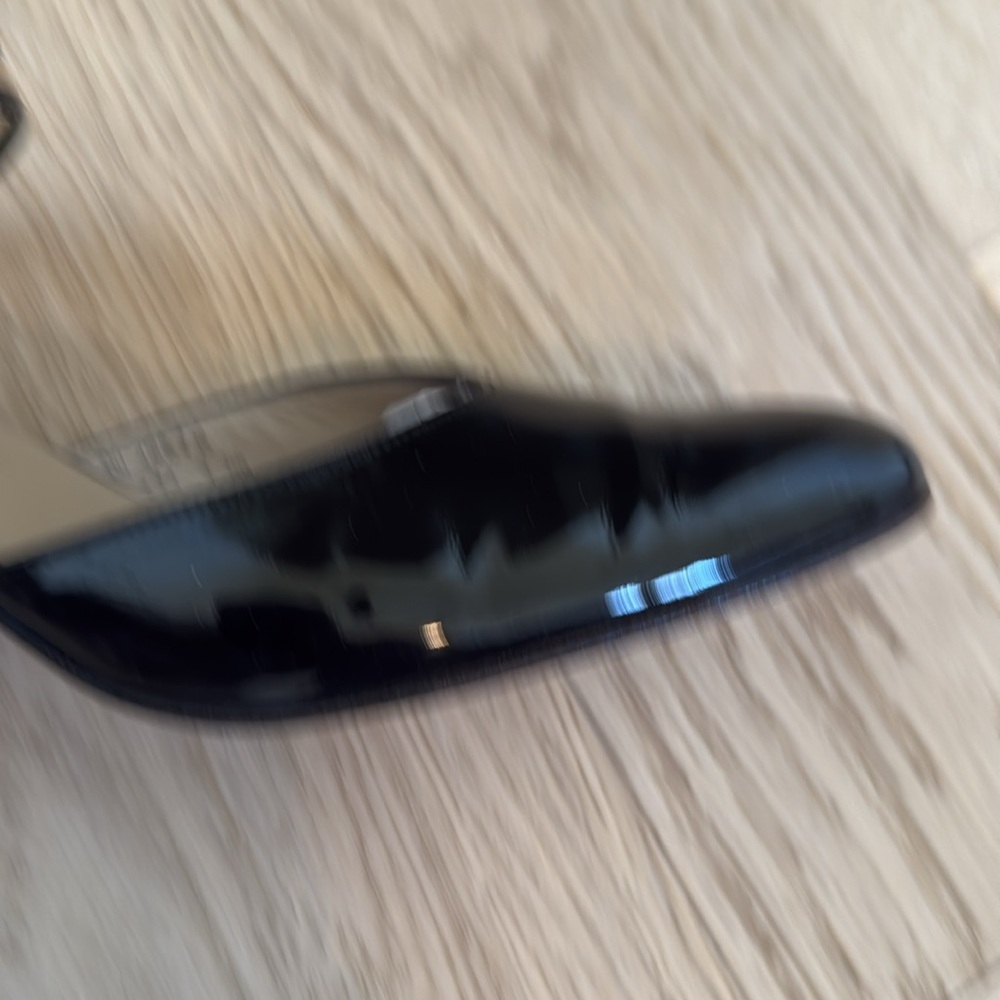 Salvatore Ferragamo Womens Sz 7 4A Black Patent Leather Slingback Clear Strap - Picture 15 of 16